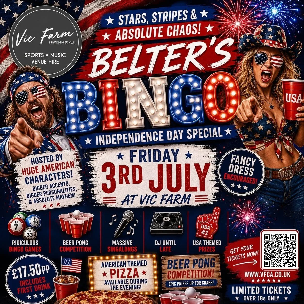 BELTERS BINGO – INDEPENDENCE SPECIAL!