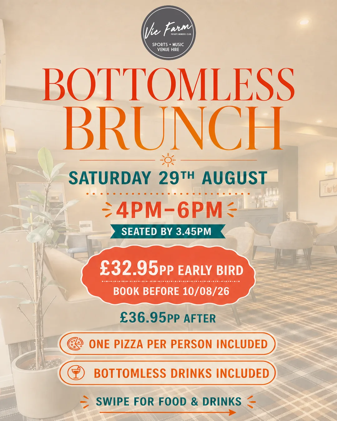 Bottomless Brunch at Vic Farm