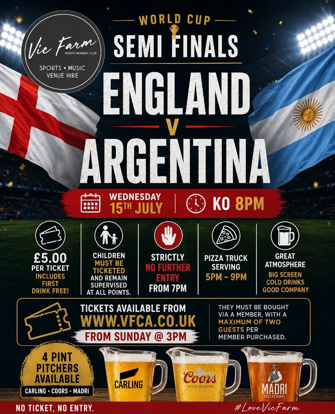England v Argentina – World Cup Semi Final
