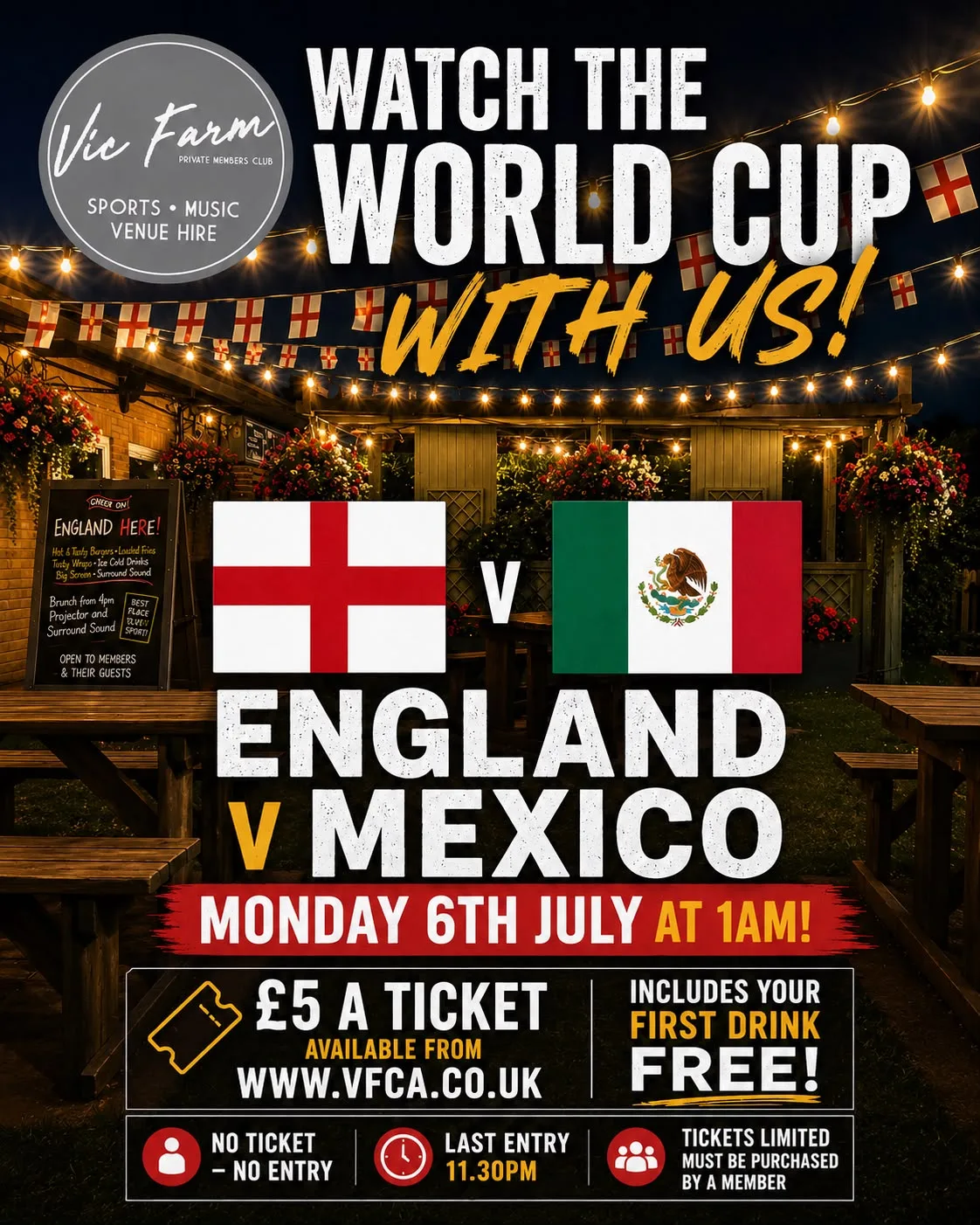 England v Mexico